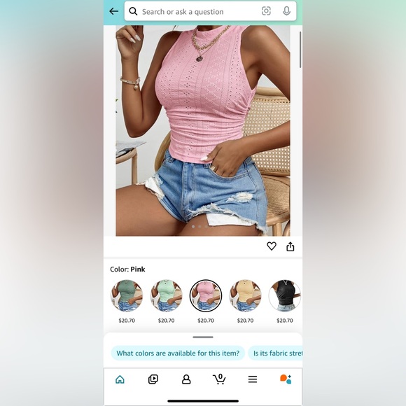 Eyelet Embroidery Ruched Tank Top *NEW* - Picture 9 of 9